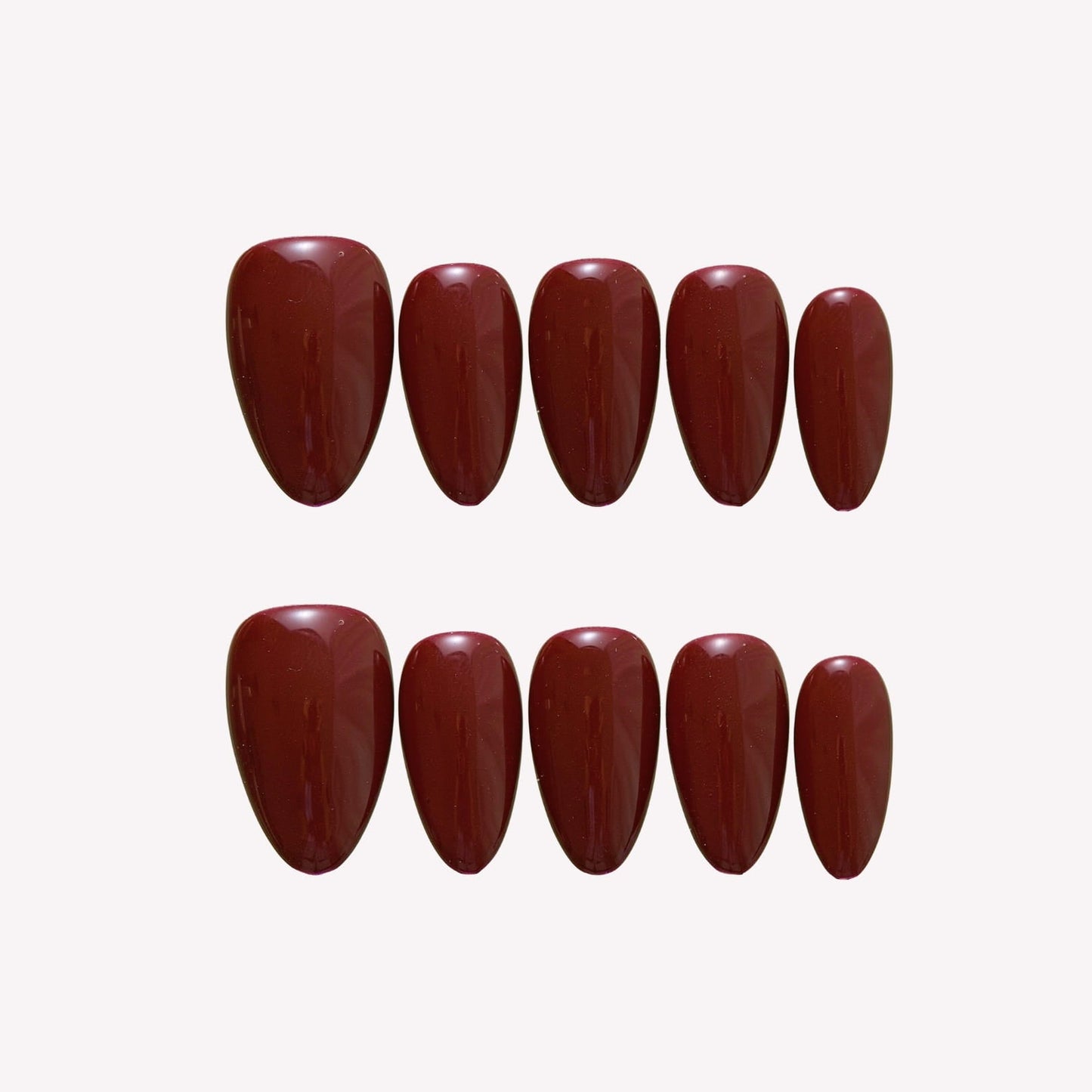 Burgundy- Ersa Nails Red PressOnNails
