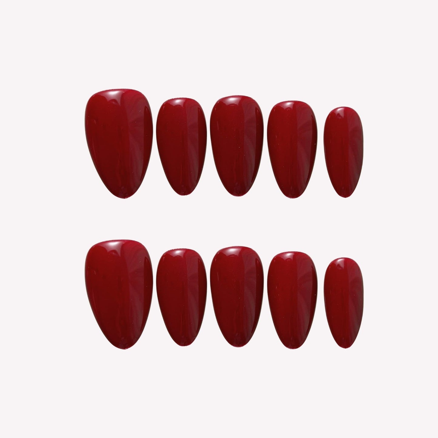 "Deep Cranberry- Ersa Nails  Red PressOnNails"