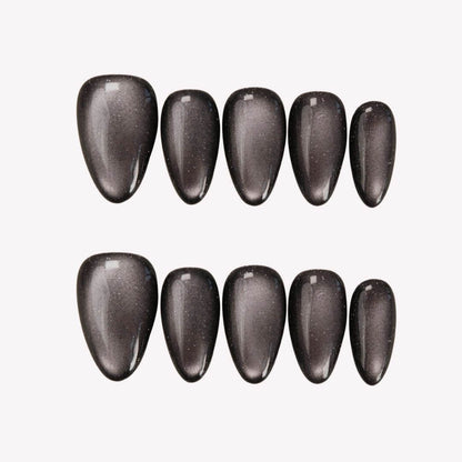Ersa C08 - Black Diamond - Ersa Nails Black  PressOnNails
