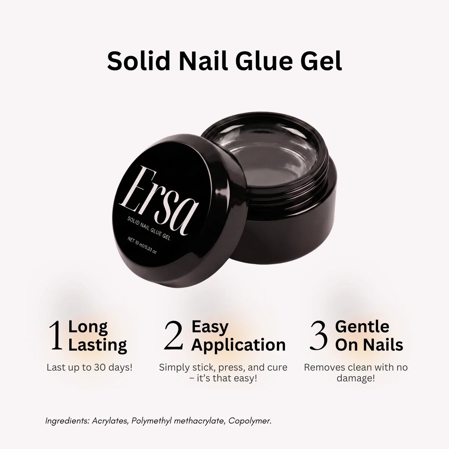 Solid Nail Glue Gel