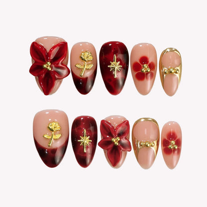 Velvet Rouge - Ersa Nails Nude Red PressOnNails
